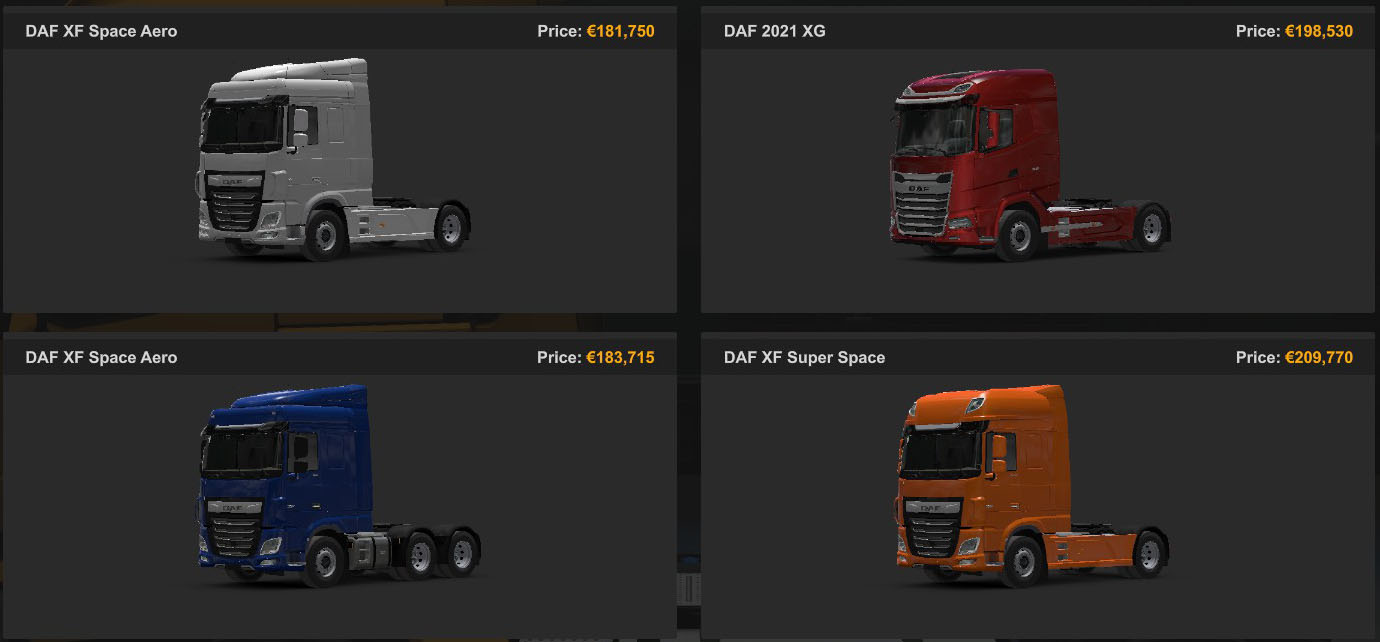 DAF Truck Dealers in ETS2 - Simhobby