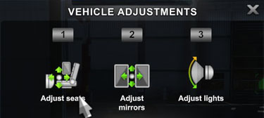 Adjusting seats in ETS2