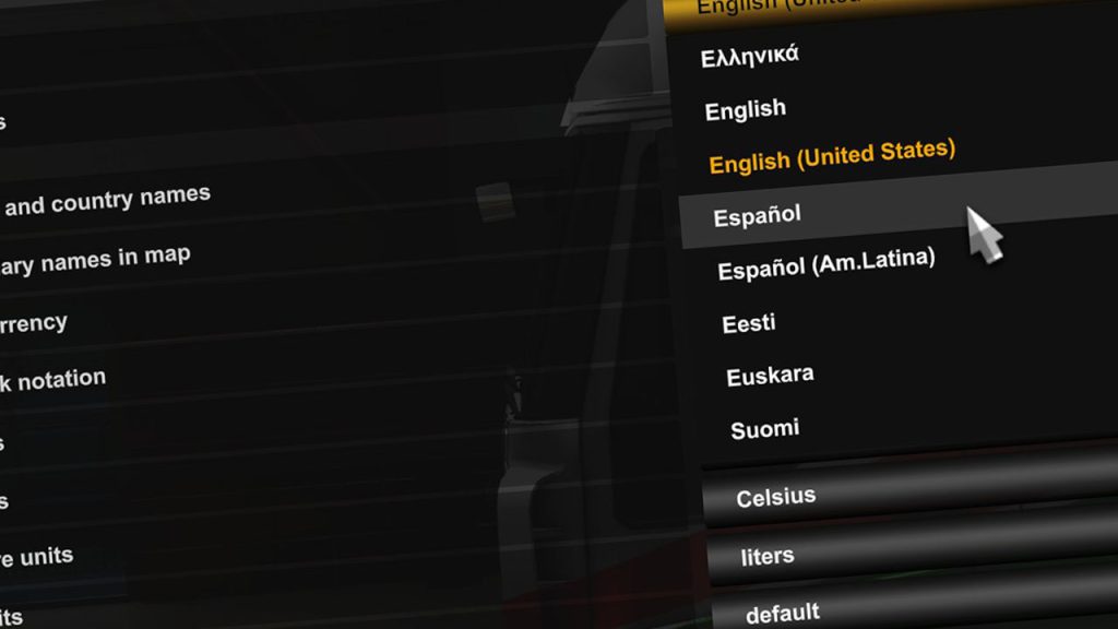 How to change the language in ETS2