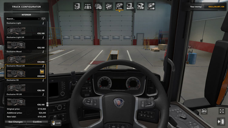 Interior in ETS2