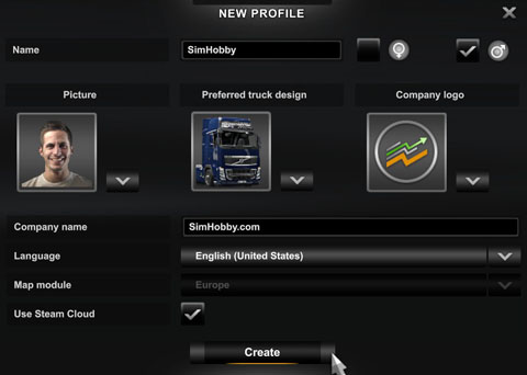 Profile Settings in ETS2