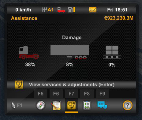 Towing option in Dashboard