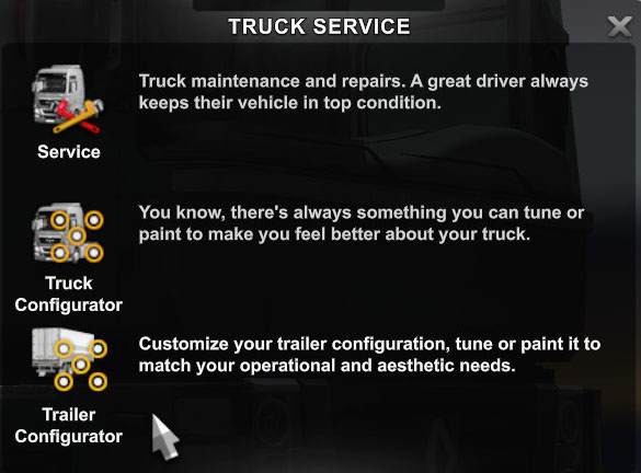Trailer Configurator in Truck Service