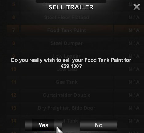 Trailer sell confirmation in ETS2